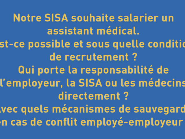 SISA : conditions de recrutement d'un assistant médical