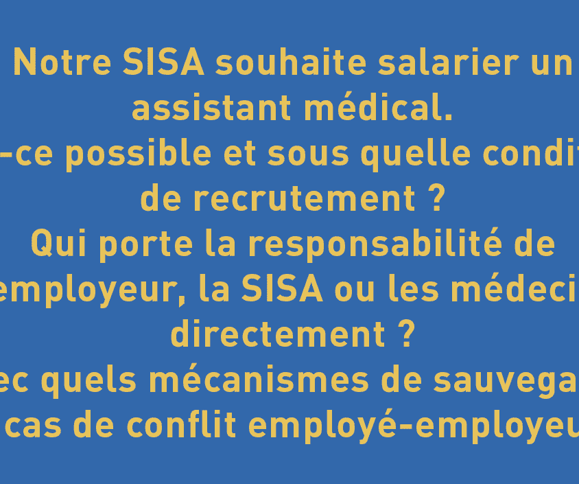 SISA : conditions de recrutement d'un assistant médical
