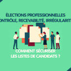 Illustration du contrôle des listes de candidats et de la vérification des candidatures pour les élections professionnelles 2026.